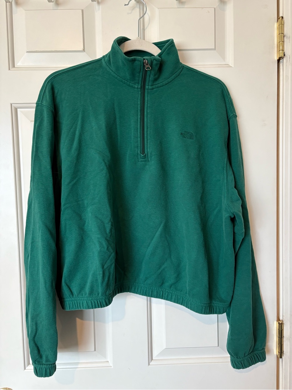 The North Face Teal Green Fleece Quarter-Zip Pullover